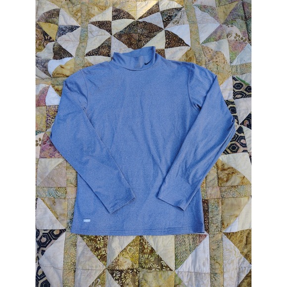 Vintage 90s Nike Compression‎ Shirt Mens L Grey Long Sleeve USA Made Logo Swoosh - Picture 1 of 8